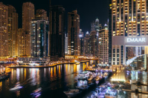 Dubai Marina at night