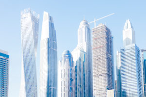 Dubai skyscrapers at Dubai Marina 