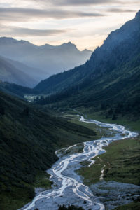 evening mood in the Prättigau in the Swiss Canton of Grisons evening mood in the Prättigau in the Swiss Canton of Grisons