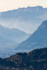 Haze in the alp valleys Haze in the alp valleys