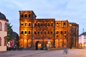 Germany, Rhineland-Palatinate (Rheinland-Pfalz), Mosel River Valley, Trier, Porta Nigra listed as World Heritage by UNESCO Germany, Rhineland-Palatinate (Rheinland-Pfalz), Mosel River Valley, Trier, Porta Nigra listed as World Heritage by UNESCO