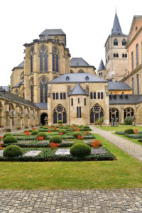 Germany, Rhineland-Palatinate (Rheinland-Pfalz), Mosel River Valley, Trier, St Peter cathedral listed as World Heritage by UNESCO, the cloister Germany, Rhineland-Palatinate (Rheinland-Pfalz), Mosel River Valley, Trier, St Peter cathedral listed as World Heritage by UNESCO, the cloister