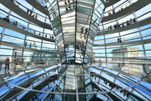 Germany, Berlin, Tiergarten district, Reichstag, Bundestag glass dome (German Parlement since 1999) by the architect Sir Norman Foster Germany, Berlin, Tiergarten district, Reichstag, Bundestag glass dome (German Parlement since 1999) by the architect Sir Norman Foster