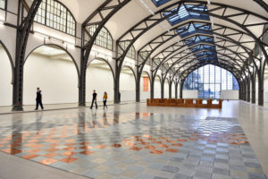 Germany, Berlin, Moabit district, Hamburger Bahnhof, former 19th century train station, it became a museum for contemporary art in 1996 (Museum für Gegenwart), work of Carl Andre Germany, Berlin, Moabit district, Hamburger Bahnhof, former 19th century train station, it became a museum for contemporary art in 1996 (Museum für Gegenwart), work of Carl Andre