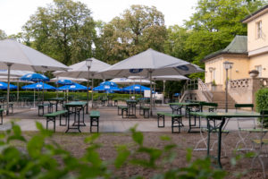 Beer garden, Chinese tower, Munich, English garden, end of lockdown, distance, Beer garden, Chinese tower, Munich, English garden, end of lockdown, distance,