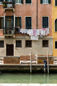Italien, Venezien, Venedig, Altstadt, Hausfassade, Wäscheleine Italien, Venezien, Venedig, Altstadt, Hausfassade, Wäscheleine