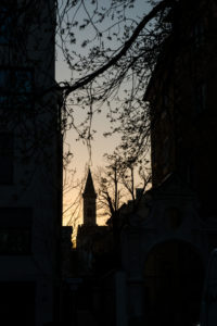 Abendstimmung, Ludwigskirche, München, Bayern, Architektur Abendstimmung, Ludwigskirche, München, Bayern, Architektur