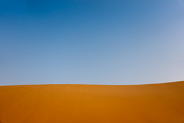barrenness, blue sky, cloudless, desert landscape, dune