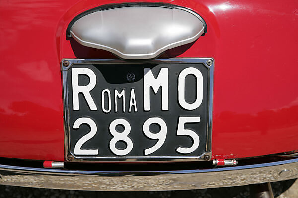 Bildagentur Mauritius Images Old Italian License Plate On A Fiat 500 Classic Car