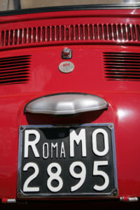 Bildagentur Mauritius Images Old Italian License Plate On A Fiat 500 Classic Car