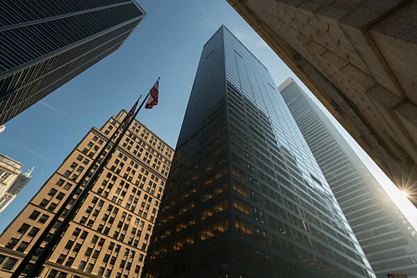 Bildagentur Mauritius Images High Rises In The Financial District Lower Manhattan New York City New York The Usa