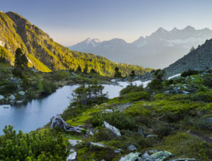 Mirror lake, Reiteralm, Dachstein, Ennstal, Styria, Austria Mirror lake, Reiteralm, Dachstein, Ennstal, Styria, Austria