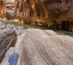 Virgin River, Narrows, canyon, Zion National Park, Utah, USA Virgin River, Narrows, canyon, Zion National Park, Utah, USA
