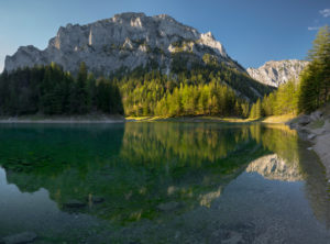 Green lake, upper town, Hochschwab area, Styria, Austria Green lake, upper town, Hochschwab area, Styria, Austria