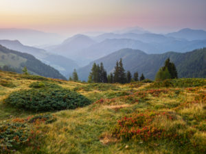 View from the Kapelleralm in the Gailtaler Alps, Goldeck, Carinthia, Austria View from the Kapelleralm in the Gailtaler Alps, Goldeck, Carinthia, Austria