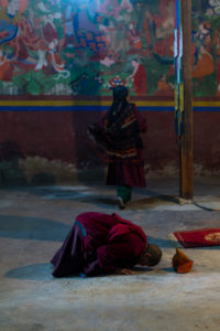 Bildagentur Mauritius Images Monk Profile Sani Gompa Monastery Puja