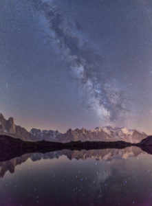 Milky Way. Monte Bianco. Lac Cheserys Haute Savoie France Milky Way. Monte Bianco. Lac Cheserys Haute Savoie France