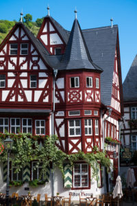 Weinhaus Altes Haus restaurant, Bacharach, Rhine Gorge, Rhineland-Palatinate, Germany, Europe Weinhaus Altes Haus restaurant, Bacharach, Rhine Gorge, Rhineland-Palatinate, Germany, Europe