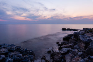 Küste, Dämmerung, Meer, Felsen, Abend Küste, Dämmerung, Meer, Felsen, Abend