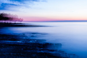 Küste, Strand, Abenddämmerung, Unschärfe, Nebel, Wasser Küste, Strand, Abenddämmerung, Unschärfe, Nebel, Wasser