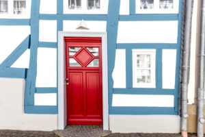 Facade, Front Door, Window, Truss, Wolfenbüttel, Lower Saxony, Germany, Europe