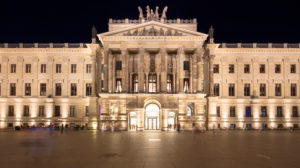 Residenzschloss, Schlossplatz, blaue Stunde, Fassade, Architektur, Nacht, Braunschweig, Niedersachsen, Deutschland, Europa Residenzschloss, Schlossplatz, blaue Stunde, Fassade, Architektur, Nacht, Braunschweig, Niedersachsen, Deutschland, Europa