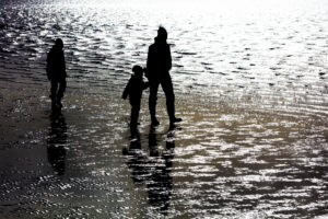 Wadden Sea, people, people, walk, Norddeich, back light, silhouette, North Sea, East Frisia, Lower Saxony, Germany, Wadden Sea, people, people, walk, Norddeich, back light, silhouette, North Sea, East Frisia, Lower Saxony, Germany,