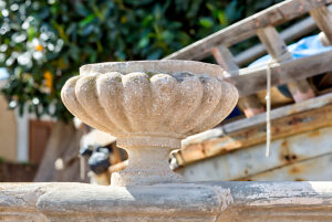 San Anton, 1916, boat hull, balustrade,, still life, Santiago de Ribera, Mar Menor, autonomous region of Murcia, Spain,