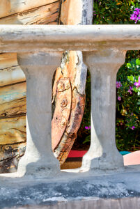 San Anton, 1916, boat hull, balustrade,, still life, Santiago de Ribera, Mar Menor, autonomous region of Murcia, Spain,