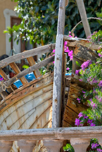 San Anton, 1916, boat hull, balustrade,, still life, Santiago de Ribera, Mar Menor, autonomous region of Murcia, Spain,