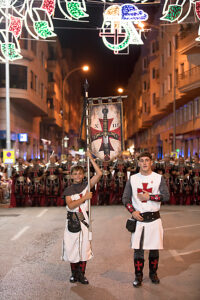Entrada Cristiana, Moros y Cristianos, Relocation, Desfile, Comparsas, Orihuela, Valencian Community, Province of Alicante, Spain,