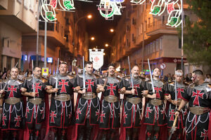 Entrada Cristiana, Moros y Cristianos, Relocation, Desfile, Comparsas, Orihuela, Valencian Community, Province of Alicante, Spain,