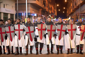 Entrada Cristiana, Moros y Cristianos, Relocation, Desfile, Comparsas, Orihuela, Valencian Community, Province of Alicante, Spain,