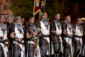 Entrada Cristiana, Moros y Cristianos, Relocation, Desfile, Comparsas, Orihuela, Valencian Community, Province of Alicante, Spain,