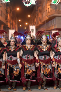 Entrada Cristiana, Moros y Cristianos, Relocation, Desfile, Comparsas, Orihuela, Valencian Community, Province of Alicante, Spain,
