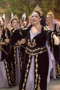 Entrada Cristiana, Moros y Cristianos, Relocation, Desfile, Comparsas, Orihuela, Valencian Community, Province of Alicante, Spain,