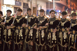 Entrada Cristiana, Moros y Cristianos, Relocation, Desfile, Comparsas, Orihuela, Valencian Community, Province of Alicante, Spain,