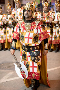Entrada Cristiana, Moros y Cristianos, Relocation, Desfile, Comparsas, Orihuela, Valencian Community, Province of Alicante, Spain,