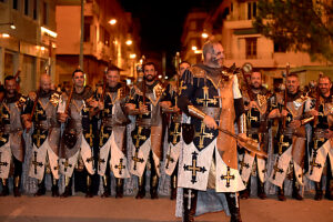 Entrada Cristiana, Moros y Cristianos, Relocation, Desfile, Comparsas, Orihuela, Valencian Community, Province of Alicante, Spain,