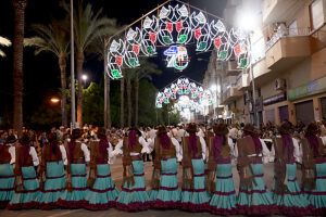 Entrada Cristiana, Moros y Cristianos, Relocation, Desfile, Comparsas, Orihuela, Valencian Community, Province of Alicante, Spain,