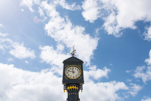 Germany, Mecklenburg-Western Pomerania, Usedom Island, historic clock in the seaside resort of Ahlbeck Germany, Mecklenburg-Western Pomerania, Usedom Island, historic clock in the seaside resort of Ahlbeck