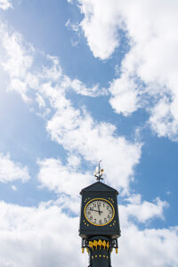 Germany, Mecklenburg-Western Pomerania, Usedom Island, historic clock in the seaside resort of Ahlbeck Germany, Mecklenburg-Western Pomerania, Usedom Island, historic clock in the seaside resort of Ahlbeck