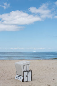 Germany, Mecklenburg-Western Pomerania, Usedom Island, Beach chair on the beach Germany, Mecklenburg-Western Pomerania, Usedom Island, Beach chair on the beach