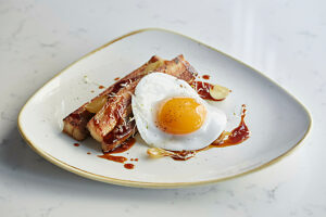 Pork belly and a fried egg