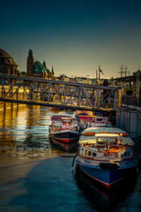 Deutschland, Hamburg, Elbe, Hafen, Landungsbrücken, Barkasse Deutschland, Hamburg, Elbe, Hafen, Landungsbrücken, Barkasse