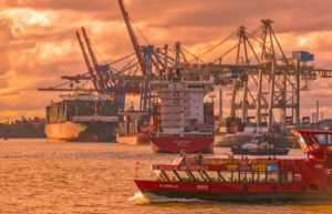 Deutschland, Hamburg, Elbe, Hafen, St. Pauli, Fischmarkt, Toller Ort, Containerterminal Deutschland, Hamburg, Elbe, Hafen, St. Pauli, Fischmarkt, Toller Ort, Containerterminal