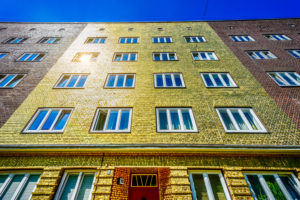 Germany, Hamburg, Veddel, 'Goldhaus' (golden house) piece of art, Boran Burchhardt Germany, Hamburg, Veddel, 'Goldhaus' (golden house) piece of art, Boran Burchhardt