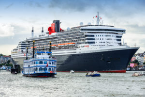 Germany, Hamburg, Hamburg Harbor, Cruise Ship 'Queen Mary 2' Germany, Hamburg, Hamburg Harbor, Cruise Ship 'Queen Mary 2'