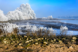 Germany, Hamburg, Kirchwerder, winter Elbe landscape Germany, Hamburg, Kirchwerder, winter Elbe landscape