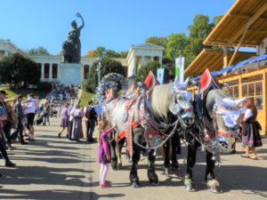 Germany, Upper Bavaria, Munich, Oktoberfest, team of Bavaria and Hall of Fame Germany, Upper Bavaria, Munich, Oktoberfest, team of Bavaria and Hall of Fame